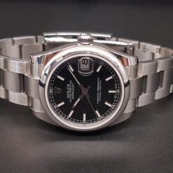 Alternative view of Rolex datejust 31mm Automatic Oystersteel Black Dial - 178240 'B&P'