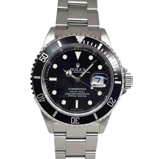 Rolex Submariner Date 40mm Automatic Stainless Steel Black Dial - 16610 'B&P 2007'