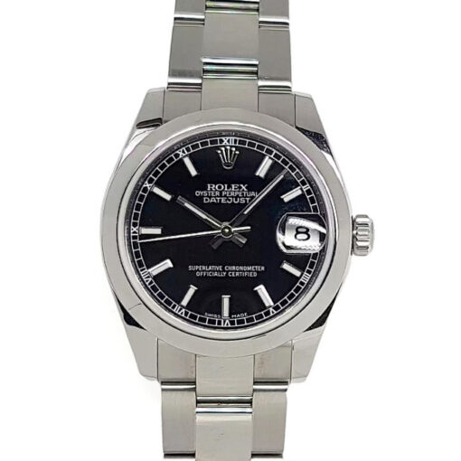 Rolex datejust 31mm Automatic Oystersteel Black Dial - 178240 'B&P'