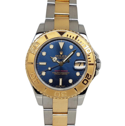 Rolex Yatch-Master 35mm Automatic Gold/Steel Blue Dial - 168623 'B&P 2003'