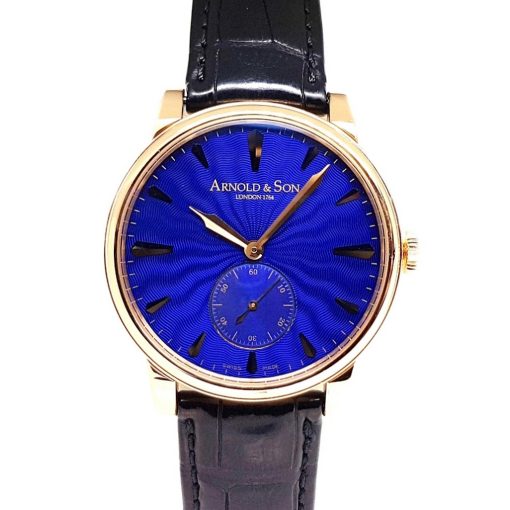 Arnold & Son HMS1 40MM Rose Gold Royal Blue-1LCAP.U02A.C110A  "B&P"