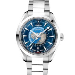 Omega Aqua Terra 43MM GMT Worldtimer Automatic Master C0-Axial Stainless Steel Blue Dial - 220.10.43.22.03.001 'B&P 2024'