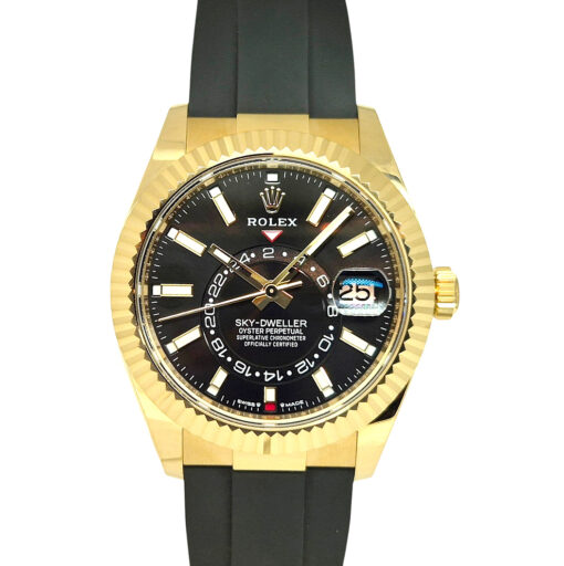 Rolex Sky-Dweller 42mm Automatic 18K Yellow Gold Black Dial - 336238 'B&P 2024'
