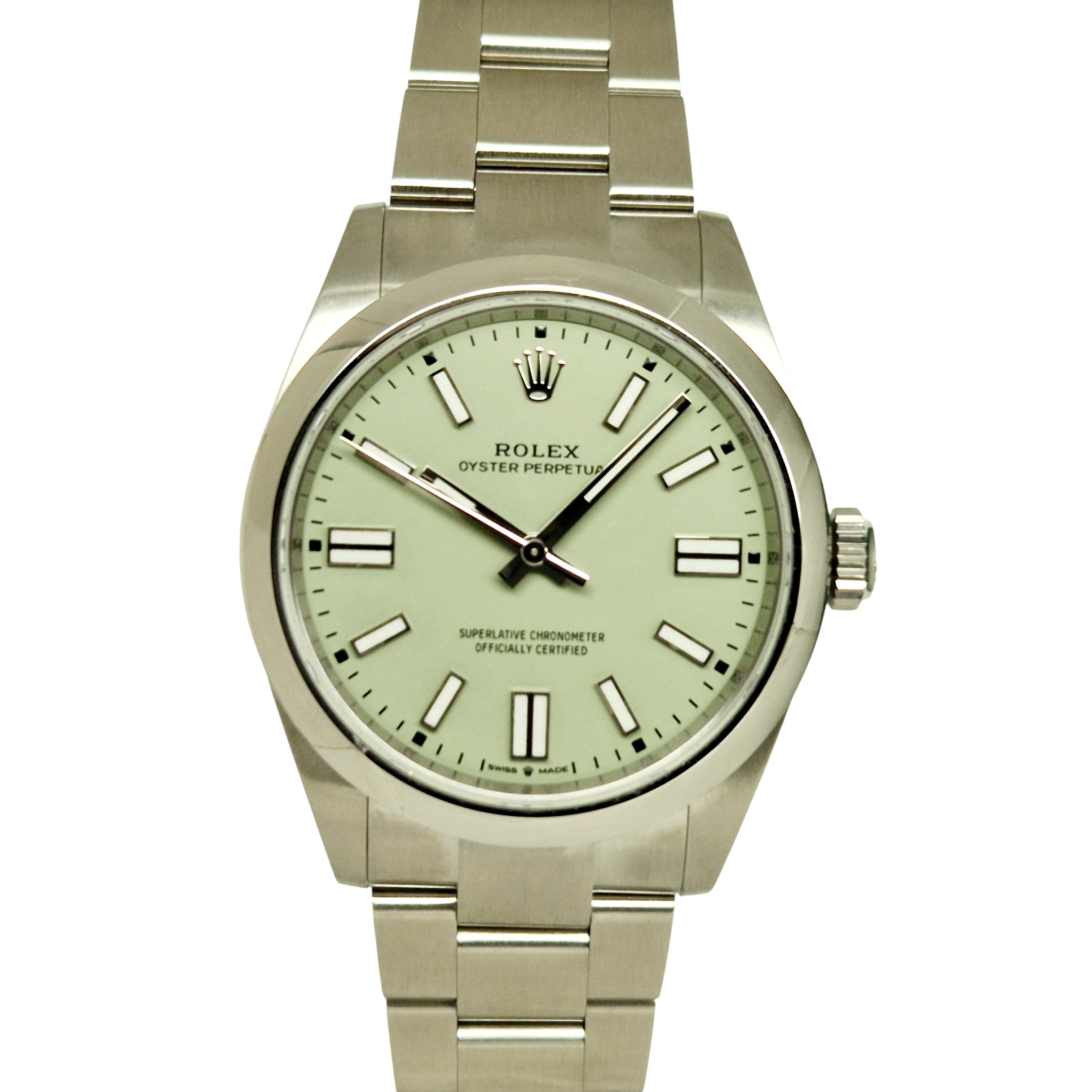 Rolex Oyster Perpetual 41mm Automatic Oystersteel Pistachio Dial - 134300 'B&P 2025'