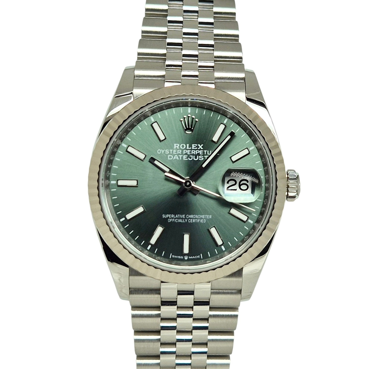 Rolex Datejust 36mm Automatic Jubilee Mint Green Dial - 126234 'B&P 2024'