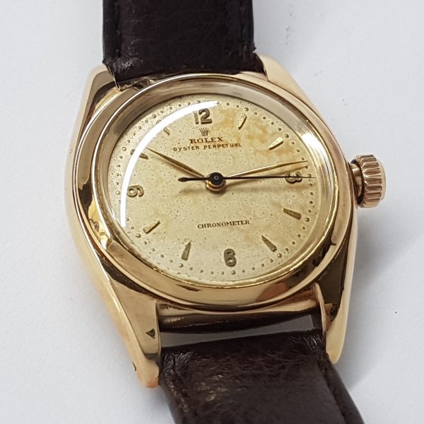 Rolex Vintage Oyster Perpetual Automatic Bubble Back 32MM Ref 3131 14k ...