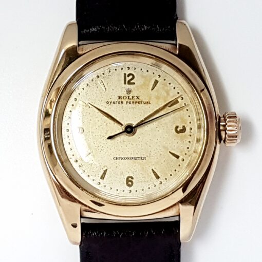 Rolex Vintage Oyster Perpetual Automatic Bubble Back 32MM Ref 3131 14k Gold