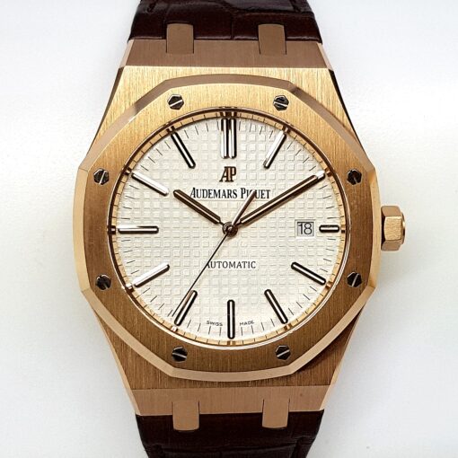 Audemars Piguet Royal Oak 41MM Automatic Rose Gold Silver Dial - 15400OR.OO.D088CR.01 B&P