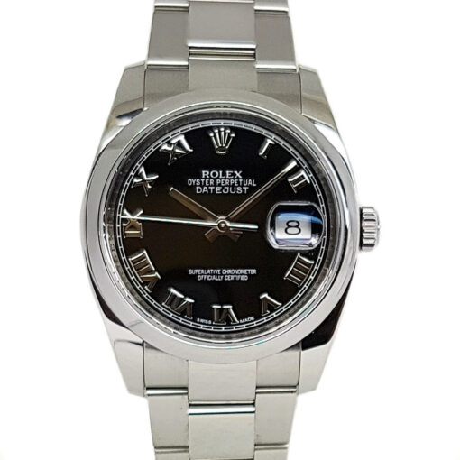 Rolex Datejust 36mm Automatic Oystersteel Black Dial - 116200 'B&P 2012'