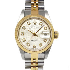 Rolex Ladies Datejust 26mm Automatic Steel/18K Yellow Gold Diamond Silver Dial - 79173 '2004'
