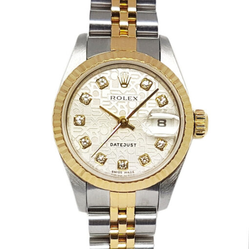 Rolex Ladies Datejust 26mm Automatic Steel/18K Yellow Gold Diamond Silver Dial - 79173 '2004'