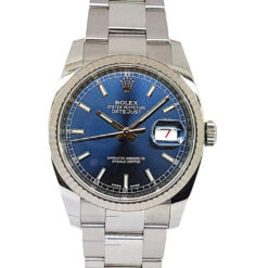 Rolex Datejust 36mm Automatic Oystersteel Blue Dial Fluted Bezel - 116234 'B&P 2018'
