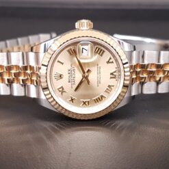 Alternative view of Rolex Datejust 28mm Automatic Steel/18k Yellow Gold Jubilee Champagne Roman Dial - 279173 'B&P 2021' As New