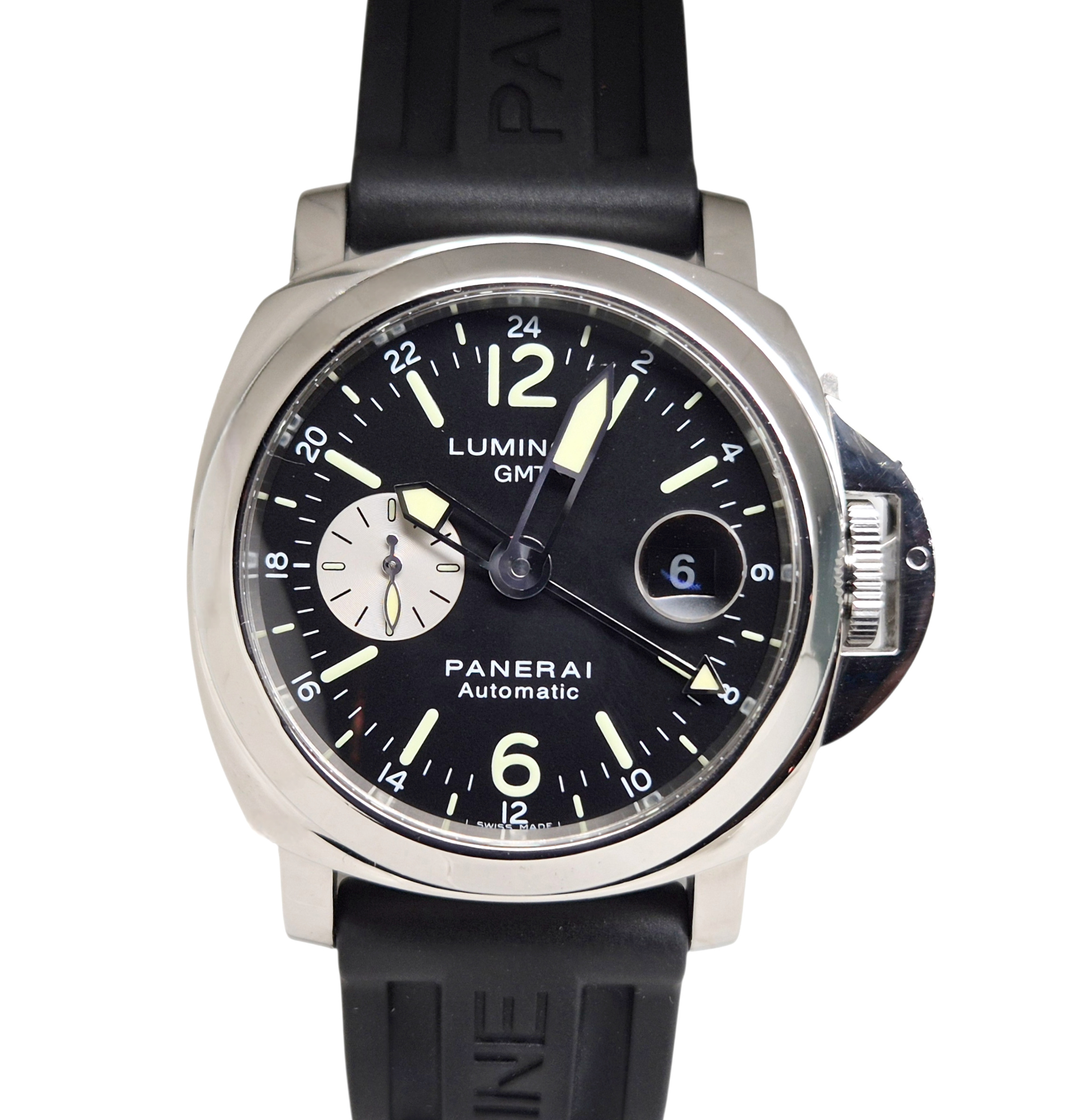 Panerai Luminor GMT PAM 00088 44mm Automatic Stainless Steel Black Dial 'B&P'