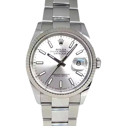 Rolex Datejust 36mm Automatic Oystersteel Silver Dial Fluted Bezel - 126234 'B&P 2021'