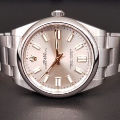Alternative view of Rolex Oyster Perpetual 41 Automatic Oystersteel Silver Dial - 124300 'B&P 2022'