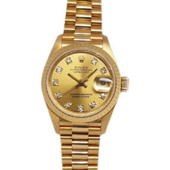 Rolex Datejust 26mm Automatic 18k Yellow Gold Champagne Diamond Dial - 69178 'B&P 1994''