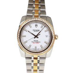 Tudor Classic 38mm Steel/Yellow Gold Diamond Bezel White Dial - 21023 'B&P 2021'