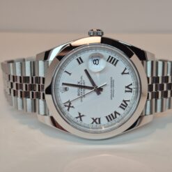 Alternative view of Rolex Datejust 41 Automatic Oystersteel Jubilee White Dial - 126300 'B&P 2024'