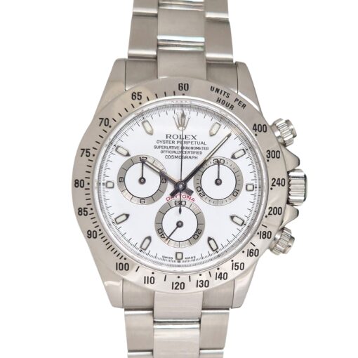 Rolex Cosmograph Daytona 40mm Automatic Chronograph Stainless Steel White Dial - 116520 'B&P'