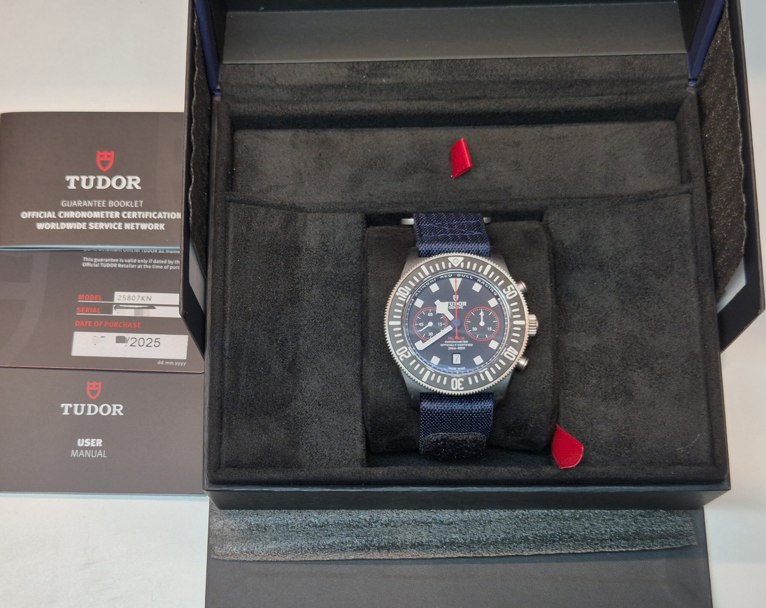 Tudor Pelagos 43mm FXD Chrono Alinghi Red Bull Racing Automatic Blue Dial - 25807KN 'B&P 2025' As New - Image 7