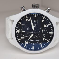 Alternative view of IWC Pilot Chronograph 44.5mm Top Gun Lake tahoe Automatic White Ceramic Black Dial - IW389105 'B&P'