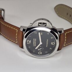 Alternative view of Panerai Luminor Marina 44mm 1950 3 Days PAM00359 Automatic Stainless Steel Black Dial 'B&P'