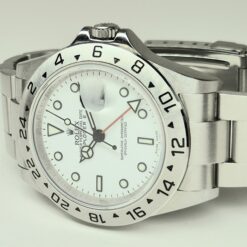 Alternative view of Rolex Explorer ll 40mm Automatic Stainless Steel White Dial Engraved Rehaut - 16570 'B&P'