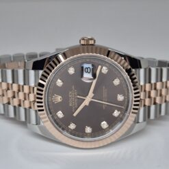 Alternative view of Rolex Datejust 41 Automatic Steel and Everose gold Jubilee Chocolate Diamond Dial - 126331 'B&P 2026'