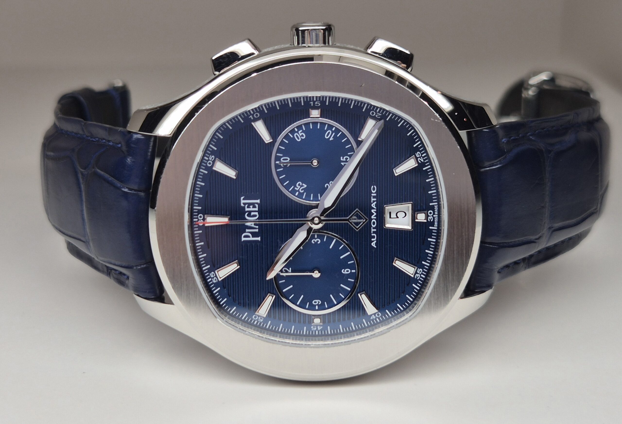 Piaget Polo S 42mm Automatic Chronograph Stainless Steel Blue Dial - GOA43002 'B&P' - Image 5