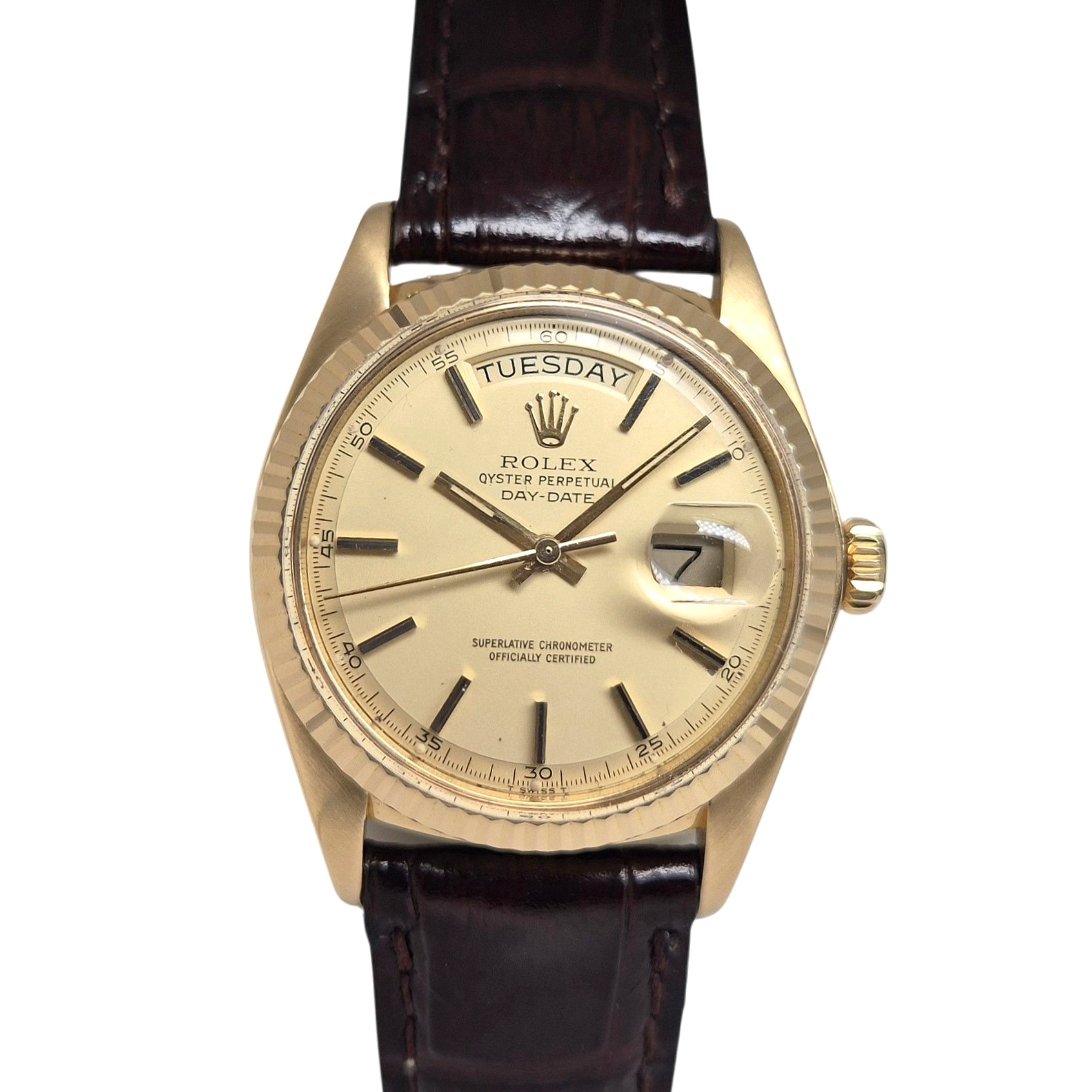 Rolex Day-Date 36mm 1803 Automatic Yellow Gold Champagne Dial Plexiglass 1978