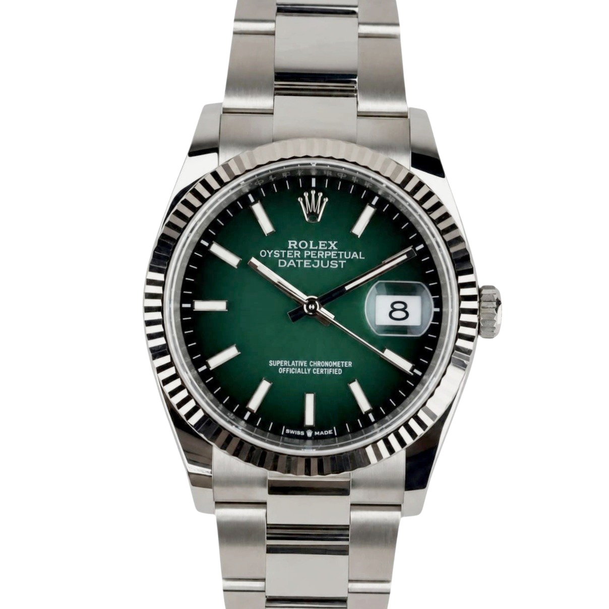 Rolex Datejust 36mm Automatic Oystersteel green ombré Dial 126234 B P 2026 As New