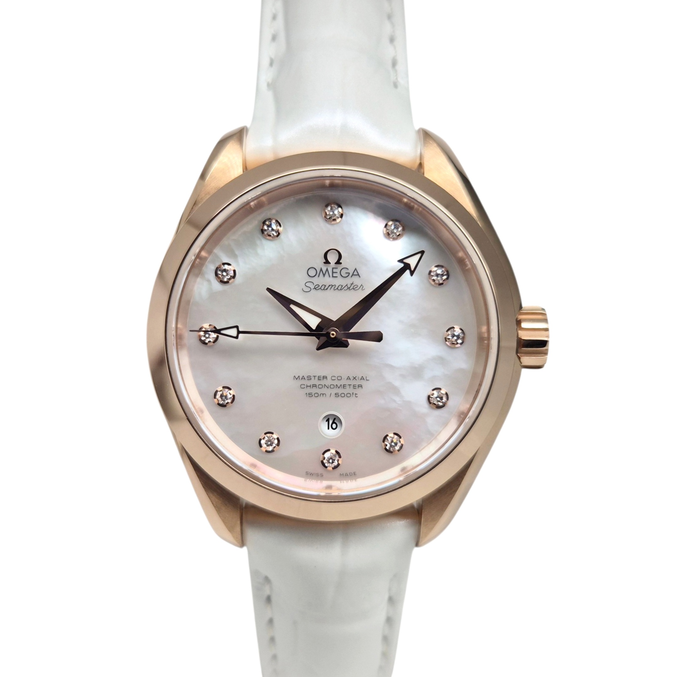 Omega Seamaster Aqua Terra 34mm Automatic Rose Gold MOP Dial - 231.53.34.20.55.00.1 'B&P" As New