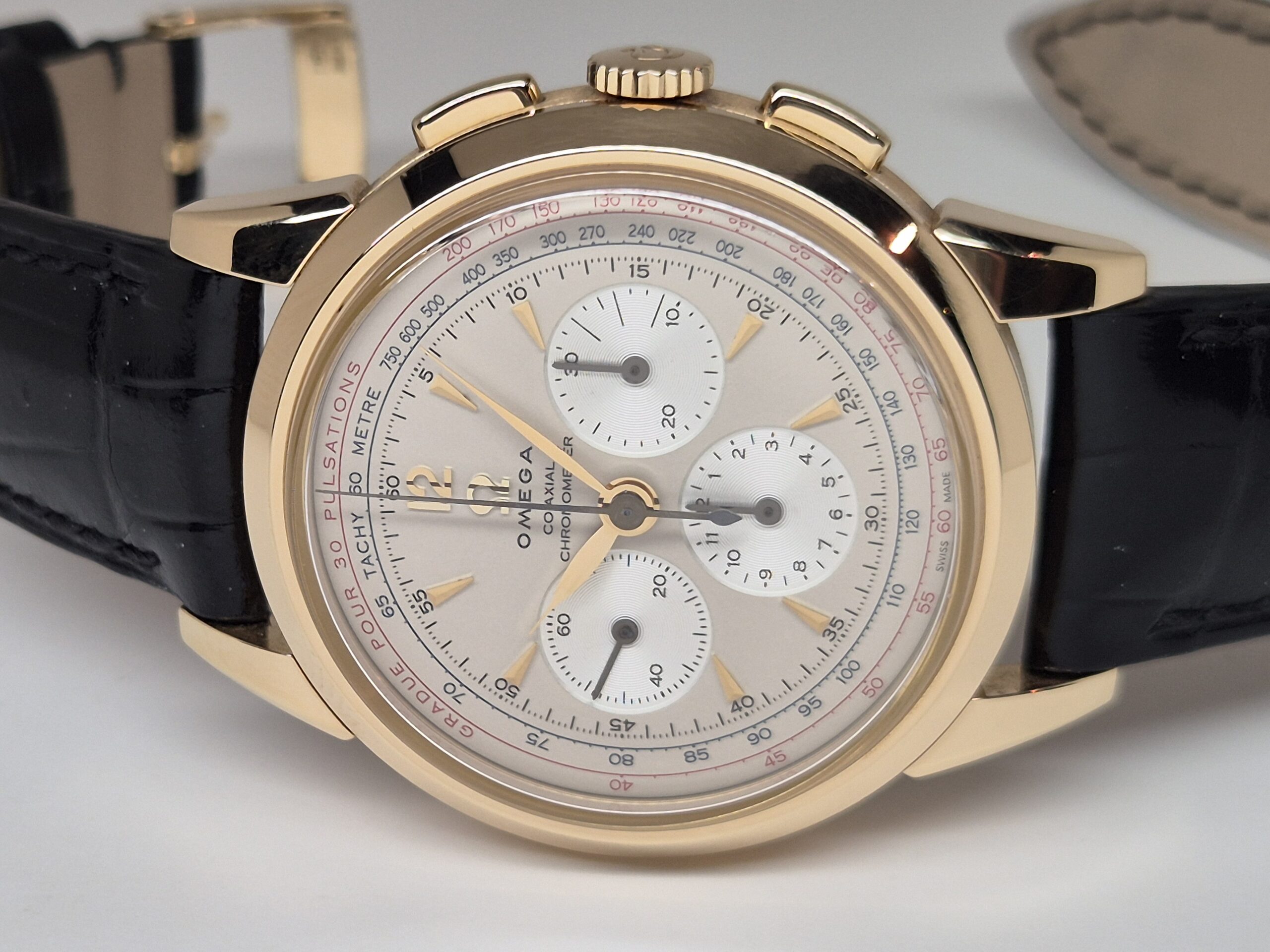 Omega Museum Collection 39mm No. 8 Recent Timer 1949 Rose Gold- 516.53.39.50.02.001 'B&P 2009' - Image 10