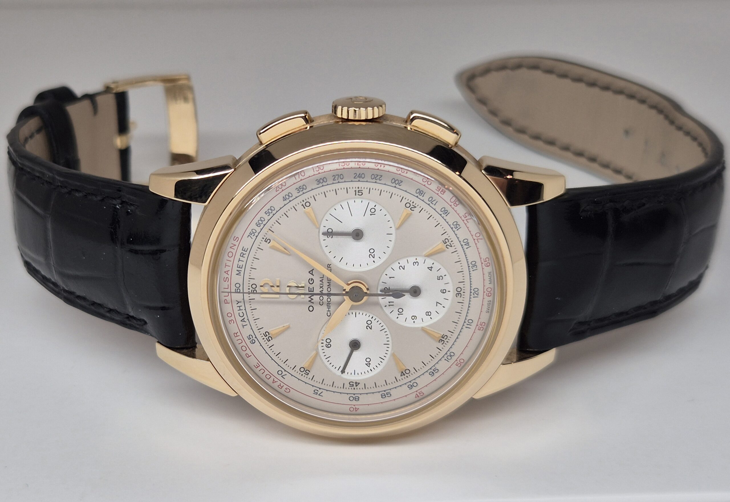 Omega Museum Collection 39mm No. 8 Recent Timer 1949 Rose Gold- 516.53.39.50.02.001 'B&P 2009' - Image 9
