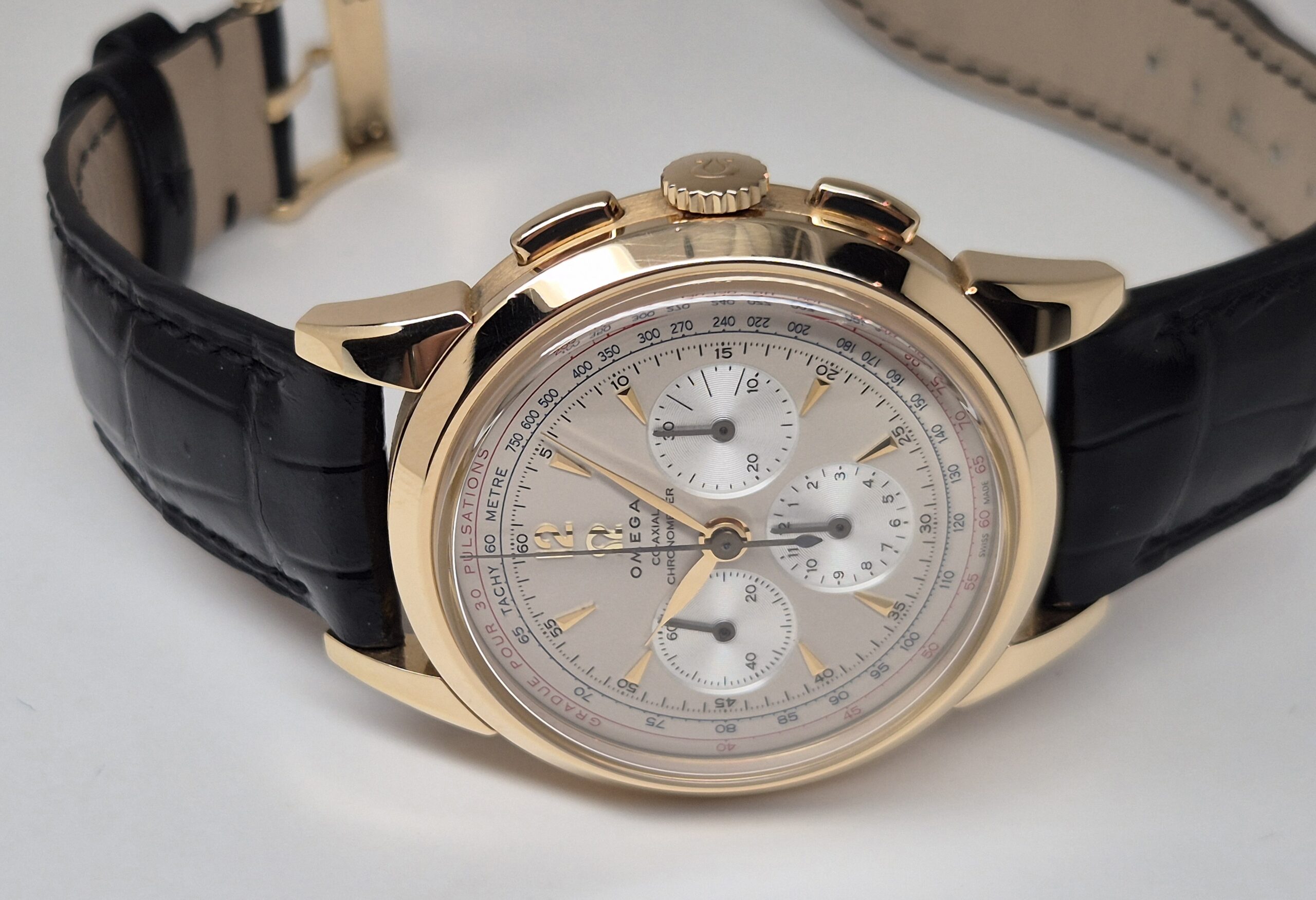 Omega Museum Collection 39mm No. 8 Recent Timer 1949 Rose Gold- 516.53.39.50.02.001 'B&P 2009' - Image 5