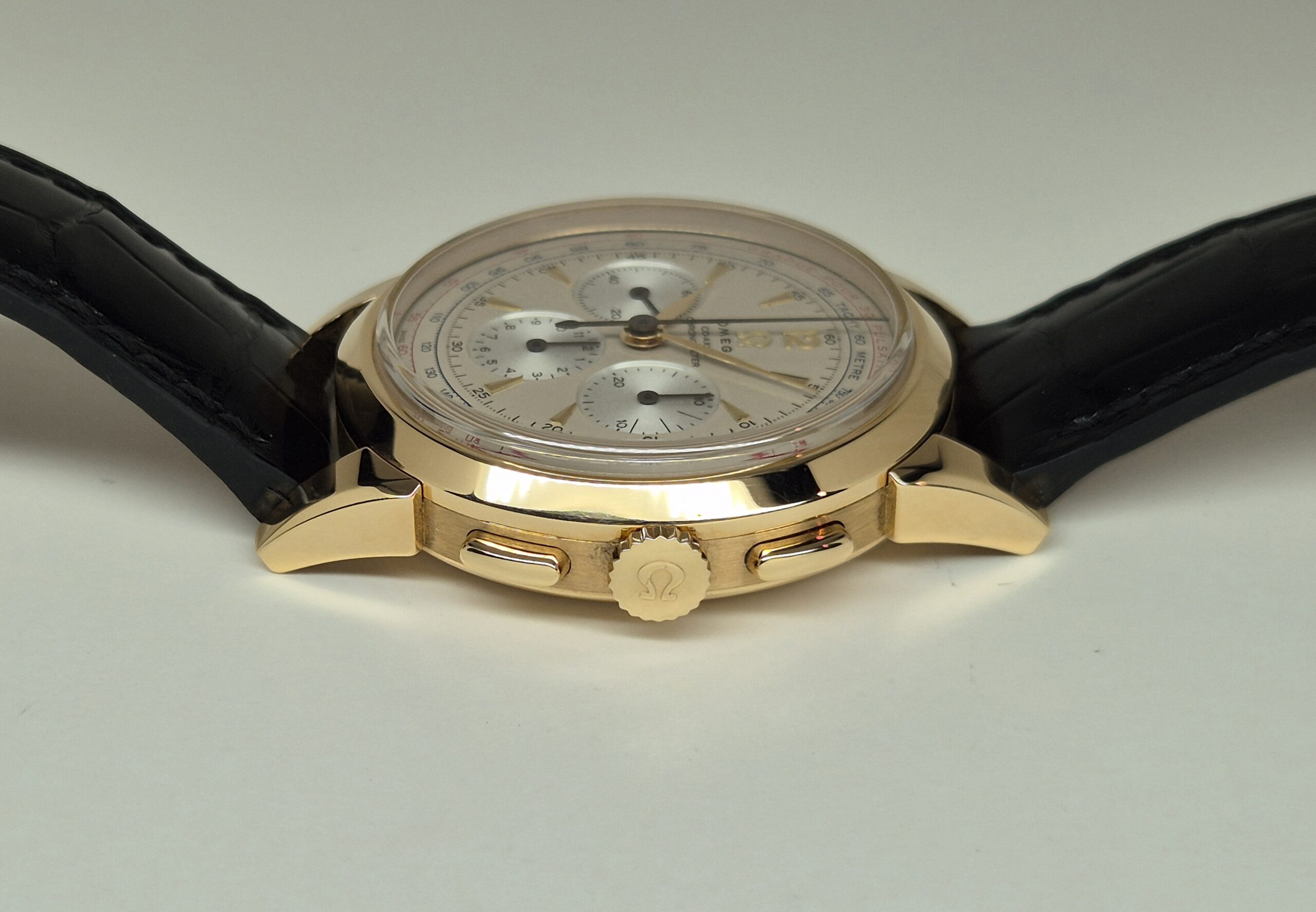 Omega Museum Collection 39mm No. 8 Recent Timer 1949 Rose Gold- 516.53.39.50.02.001 'B&P 2009' - Image 4