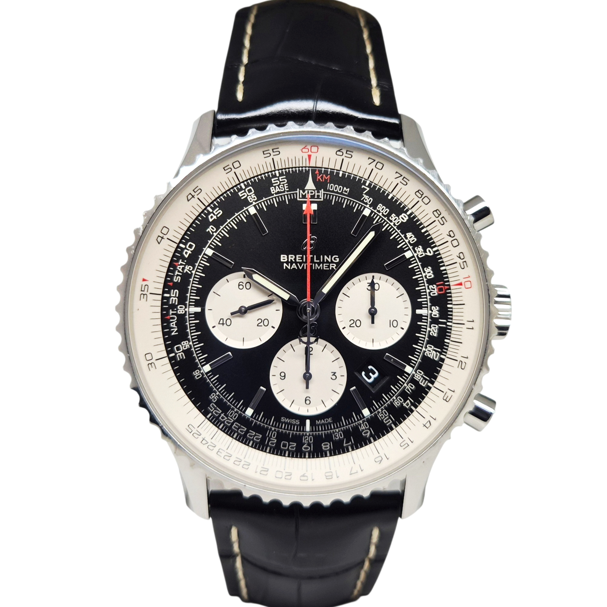 Breitling Navitimer 46mm Automatic Stainless Steel Black AB012721 B P 2018