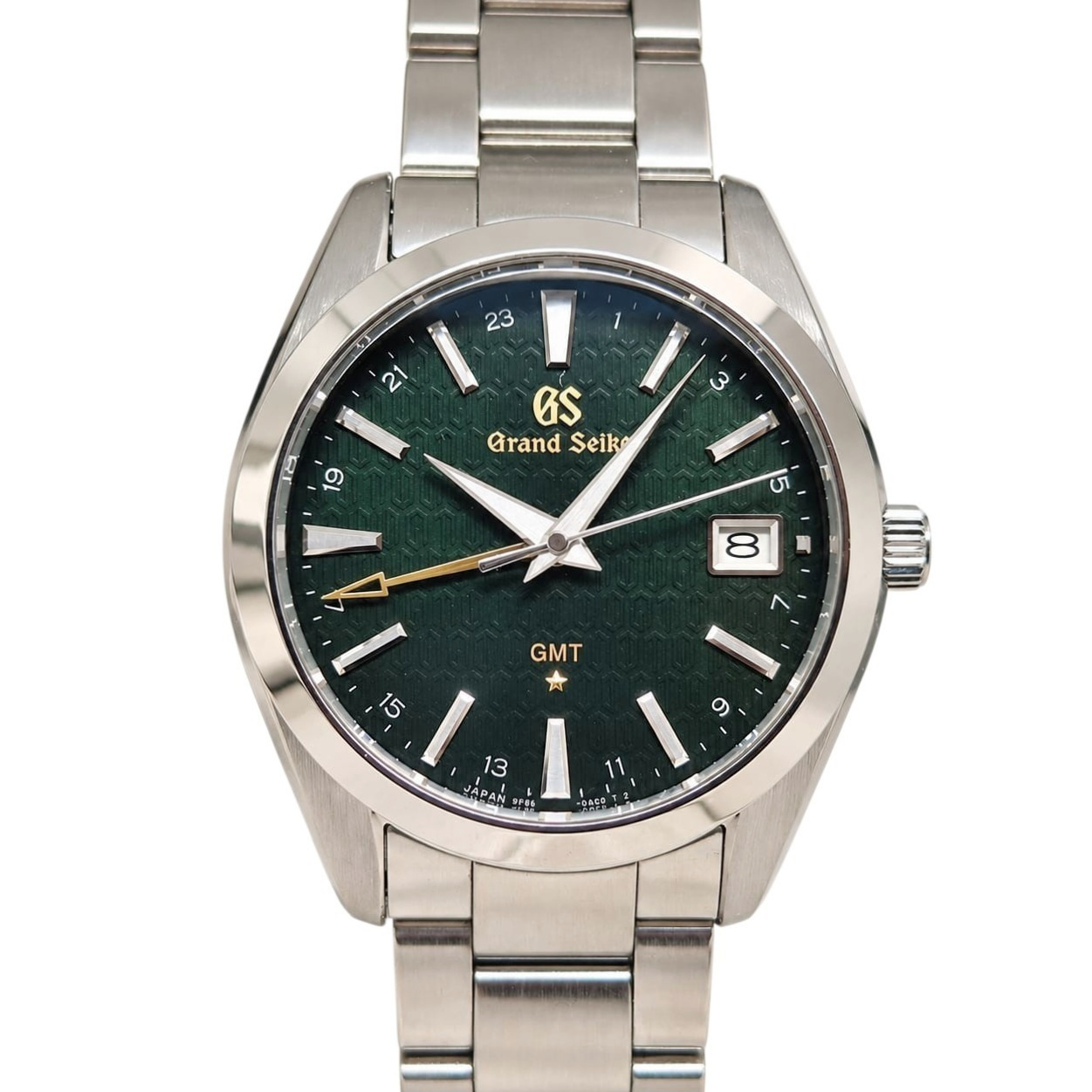 Grand Seiko Heritage Collection Quartz GMT Caliber 9F 25th Anniversary Green Dial SBGN007 B P