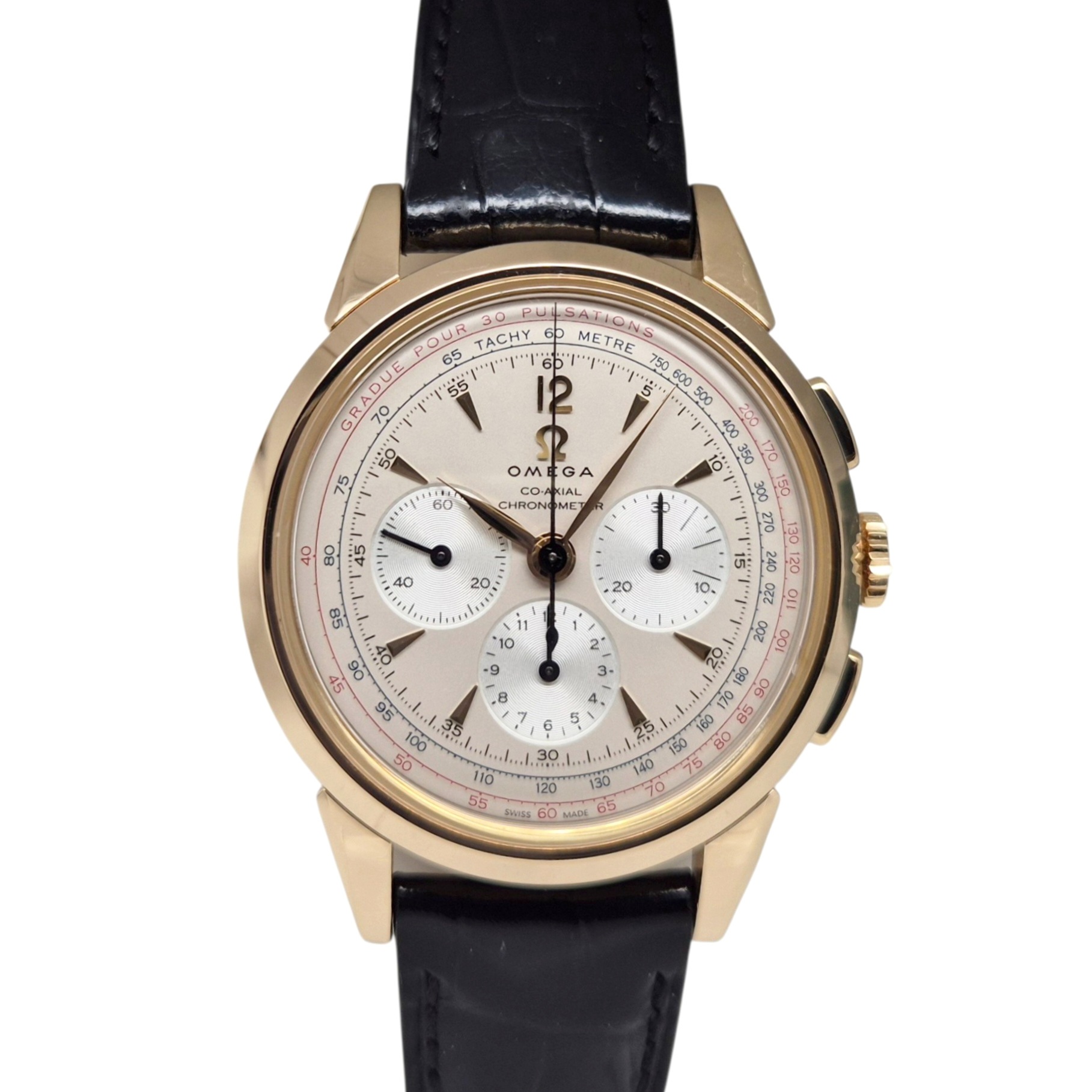 Omega Museum Collection 39mm No. 8 Recent Timer 1949 Rose Gold- 516.53.39.50.02.001 'B&P 2009'